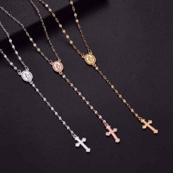 Jewelry | Rose Gold Religious Rosary 